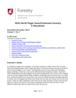 WSU North Puget Sound Extension Forestry E-Newsletter, November/December 2014