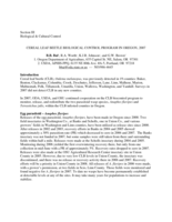 Cereal leaf beetle biological control program in Oregon, 2007