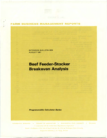 Beef feeder-stocker breakeven analysis