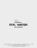 Turfgrass soil water relationship