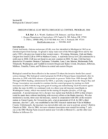 Oregon cereal leaf beetle biological control program, 2004