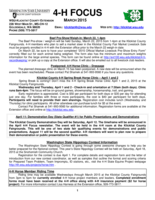 WSU Klickitat County Extension 4-H Focus, March 2015