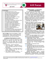 WSU Yakima County Extension 4-H Focus, July 2014