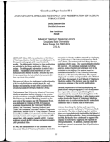 An innovative approach to display and preservation of faculty publications