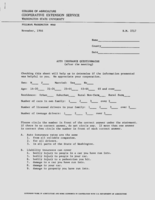 Auto insurance questionnaire (after the meeting)