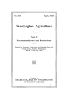Washington agriculture: Part 3. Recommendations and resolutions