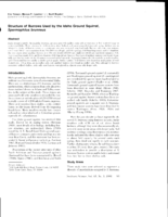 Structure of Burrows Used by the Idaho Ground Squirrel, Spermophilus brunneus
