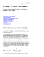 Coping With Caregiving: How to Manage Stress When Caring for the Elderly