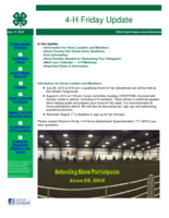 4-H Friday Update, July 17, 2015