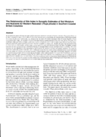 The relationship of site index to synoptic estimates of soil moisture and nutrients for western redcedar (Thuja plicata) in southern coastal British Columbia