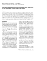 Small Mammal and Amphibian Communities and Habitat Associations in Red Alder Stands, Central Oregon Coast Range