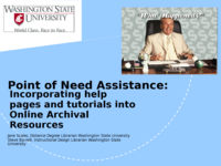 Point of Need Assistance: Incorporating help pages and tutorials into online archival resources