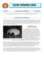 Shore Stewards News, Island County, WA, Issue 88