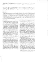 Vegetation characteristics of alder-dominated riparian buffer strips in the Oregon Coast Range