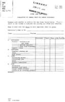 Score card for evaluation of canned fruit or canned vegetable