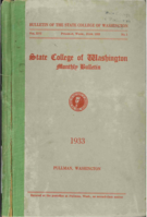 College catalog, 1933