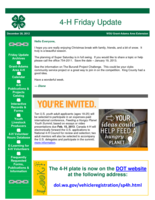 4-H Friday Update, December 28, 2012