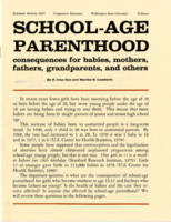 School-age parenthood: Consequences for babies, mothers, fathers, grandparents, and others