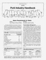 Space requirements for swine