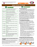 WSU Kittitas County Extension 4-H Focus, October 2019