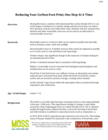 Reducing Your Carbon Foot Print, One Step At A Time