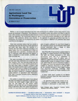 Agricultural land use in Washington: Conversion or preservation