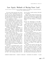 Low equity methods of buying farm land