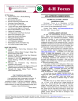 WSU Yakima County Extension 4-H Focus, January 2016