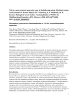 Bio-inspired green surface functionalization of PMMA for multifunctional capacitors