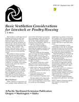 Basic Ventilation Considerations for Livestock or Poultry Housing