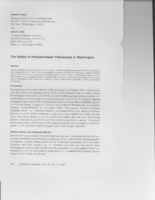 The Status of Persistentsepal Yellowcress in Washington