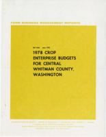 1978 crop enterprise budgets for central Whitman County, Washington