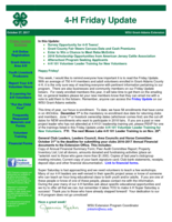 4-H Friday Update, October 27, 2017