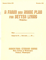 A farm and home plan for better living--budgeting