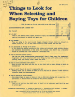 Things to look for when selecting and buying toys for children "Pick the right toy for the right child at the right time"