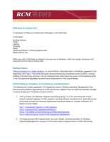 RCM News, October 2013
