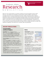 WSU Vancouver Academic Affairs Research Newsletter, Fall 2011