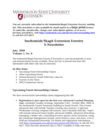 Snohomish/Skagit Extension Forestry E-Newsletter, July 2008