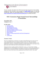 WSU Extension Puget Sound Forest Stewardship E-Newsletter, November 2011