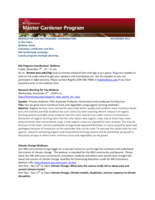 Master Gardener Program Newsletter, November 2011
