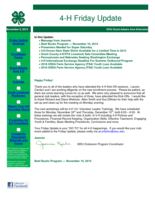 4-H Friday Update, November 6, 2015