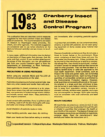 1982, 1983 cranberry insect and disease control program