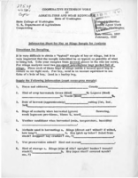 Information sheet for hay or silage sample for analysis