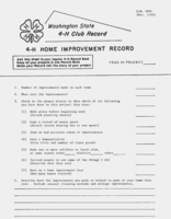 Washington state 4-H club record: 4-H home improvement record