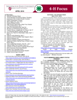 WSU Yakima County Extension 4-H Focus, April 2018