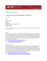 RCM News, August 2017