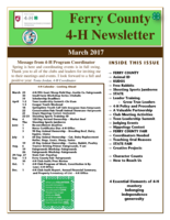 Ferry County 4-H Newsletter, March 2017