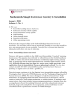 Snohomish/Skagit Extension Forestry E-Newsletter, January 2008