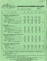 Washington state commodity data sheet: dry edible peas