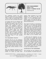 Pest management what it is what it hopes to do